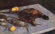 Gustave Caillebotte Some pheasant and woodcock on the marble oil painting artist